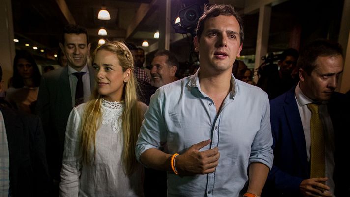 Telediario 1 - Albert Rivera defiende en Venezuela el referéndum revocatorio contra Maduro