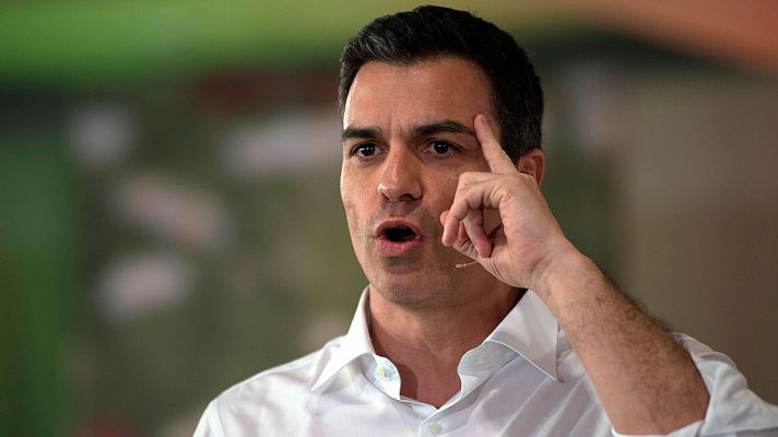 Telediario 1 - Pedro Sánchez, a los votantes de Podemos: "El cambio no tiene intermediarios"