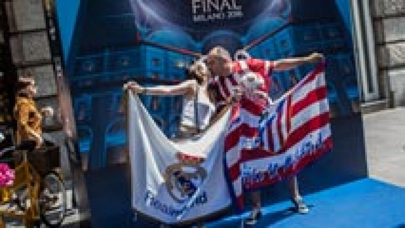 Las 'fan zone' de Real Madrid y Atltico en Miln ya estn a punto para acoger a los aficionados de ambos clubes, que el sbado lucharn por conquistar la Copa de Europa.