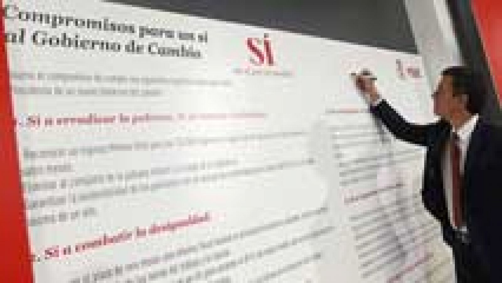 Telediario 1: Pedro Sánchez se compromete a una moción de censura en dos años si es investido presidente | RTVE Play