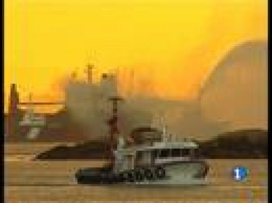  - Incendio en un mercante