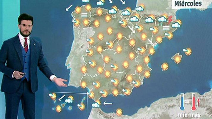 El tiempo - Lluvias débiles en el norte y suben las temperaturas en casi toda España