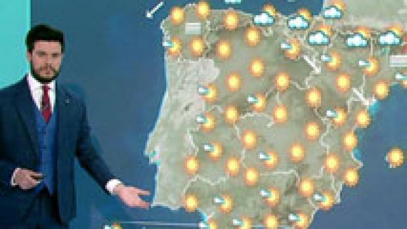 Lluvias débiles en el norte y suben las temperaturas en casi toda España