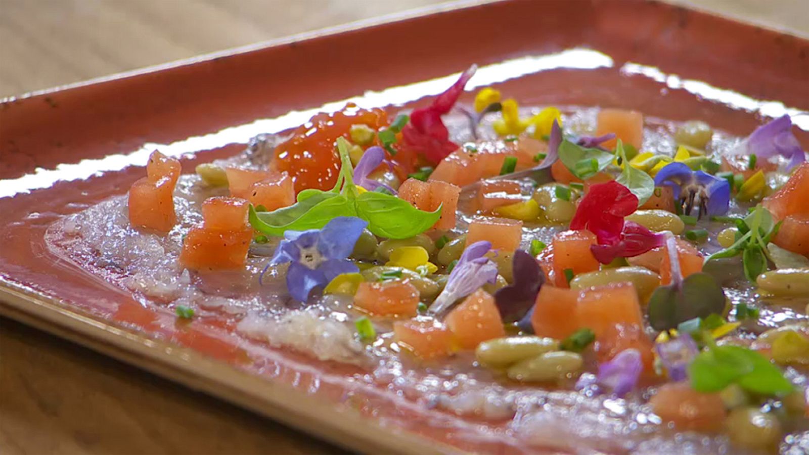 Carpaccio de langostinos