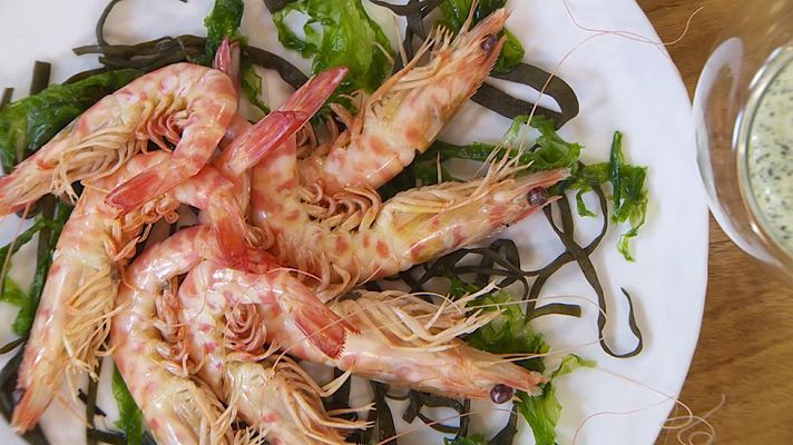 RTVE Cocina - Langostinos con mayonesa de algas
