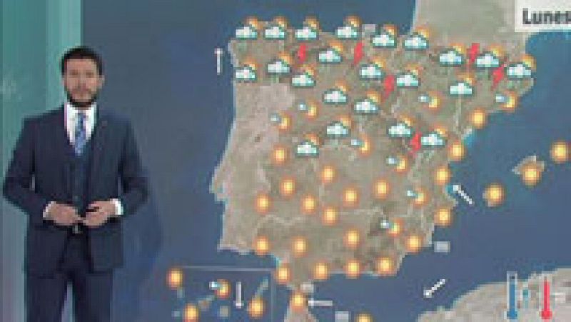 Chubascos y tormentas en el norte peninsular