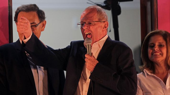 Telediario 1 - Kuczynski saca ligera ventaja a Fujimori en el escrutinio de la segunda vuelta de las presidenciales de Perú