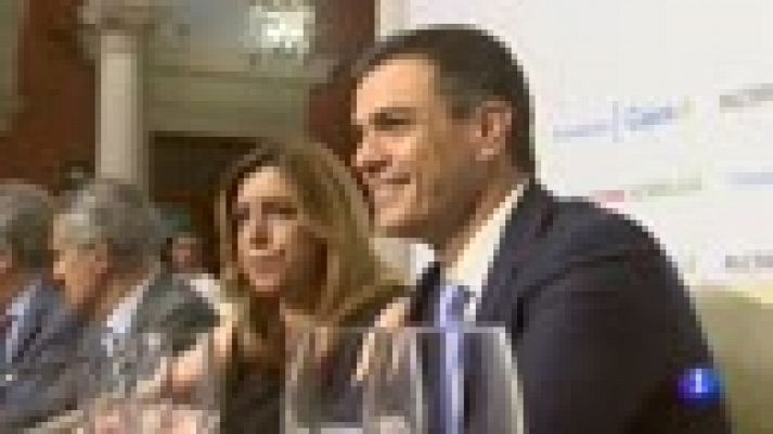 Telediario 1 - Pedro Sánchez insiste en que su enemigo no es Podemos sino la abstención