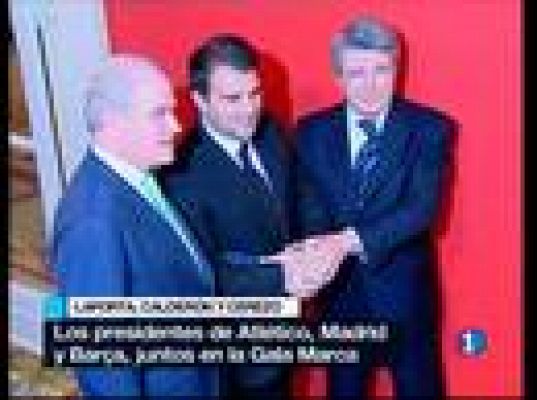 Cerezo, Laporta y Calderón, juntos