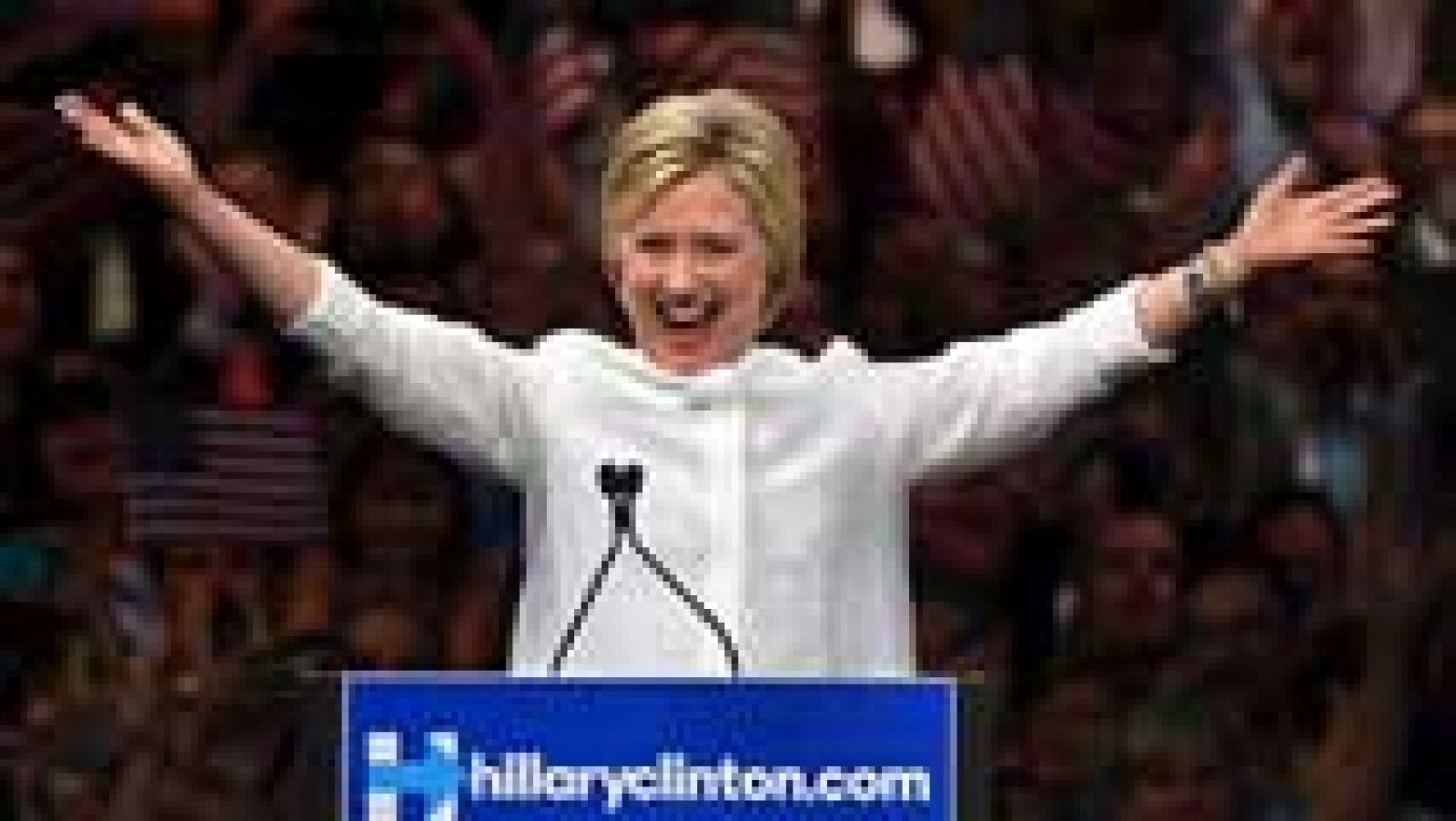Telediario 1: Hillary Clinton será la primera mujer que aspirará a ser presidenta de Estados Unidos | RTVE Play