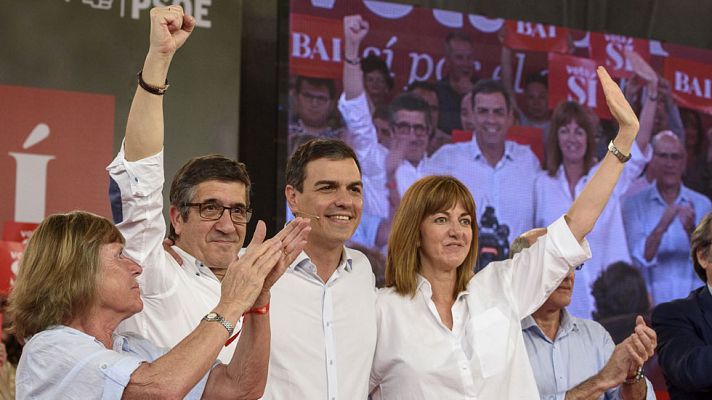 Telediario 1 - El PSOE llama a los socialistas a votar "en masa" para poder ser presidente del Gobierno esta vez