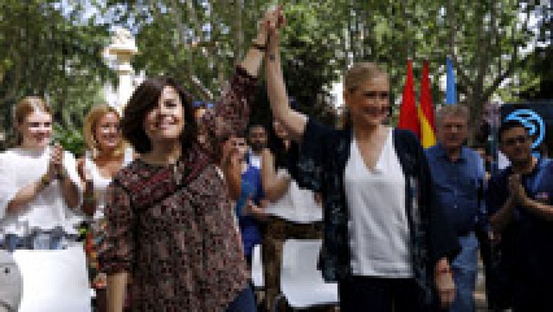 Sáenz de Santamaría: votar al PP es votar "confianza, estabilidad y España"