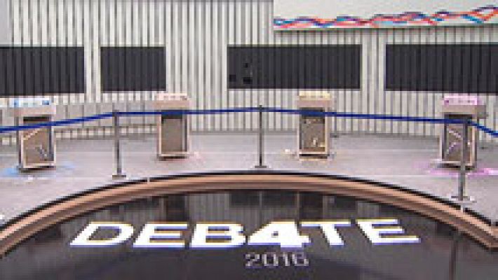Telediario 1 - Los candidatos coinciden en emplear un tono sosegado para el debate