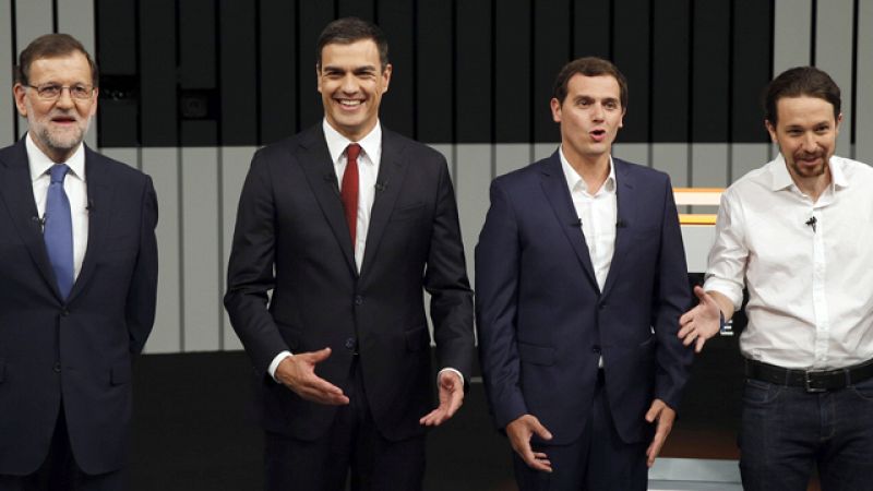 Reproches y críticas por parte de Sánchez, Rivera e Iglesias a Mariano Rajoy por la gestión de su gobierno