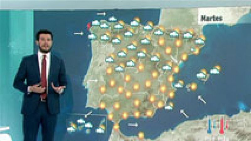 Lluvias en el norte peninsular y descenso generalizado de las temperaturas