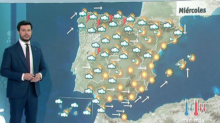 El tiempo - Lluvias en el norte peninsular y viento muy fuerte en Granada, Almería y Melilla