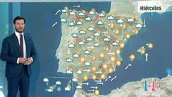 Lluvias en el norte peninsular y viento muy fuerte en Granada, Almería y Melilla