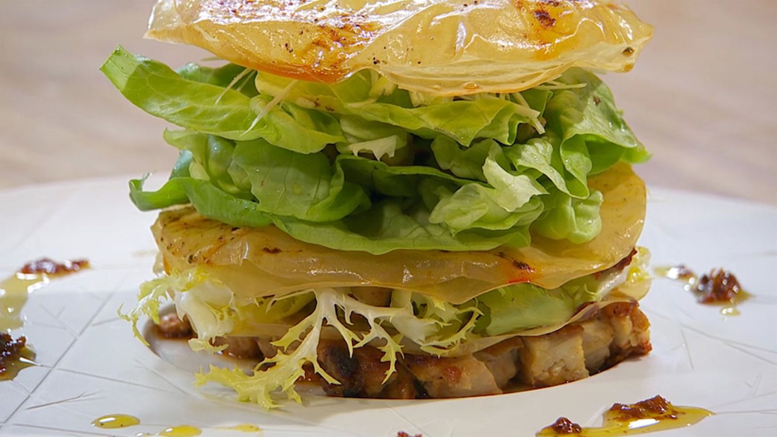 Ensalada crujiente de pollo