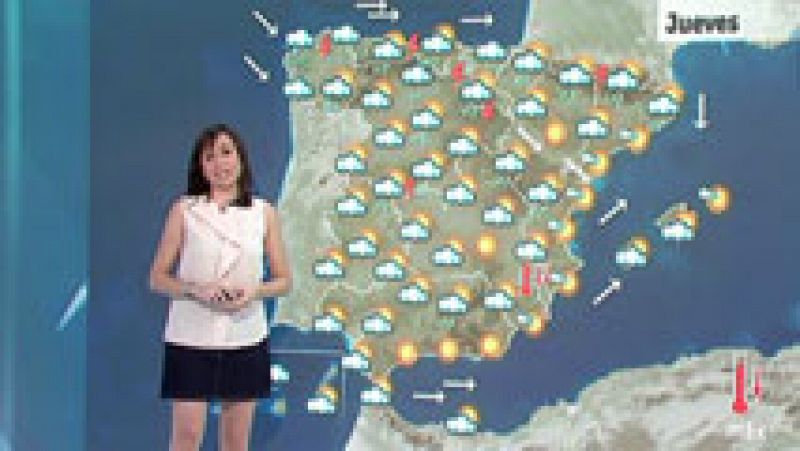 Las temperaturas sufren un fuerte descenso este jueves con probabilidad de tormentas en el noroeste