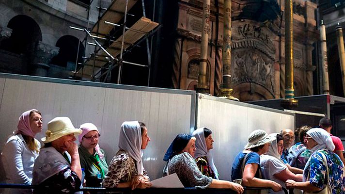 Telediario 1 - El santo sepulcro de Jerusalén está de obras