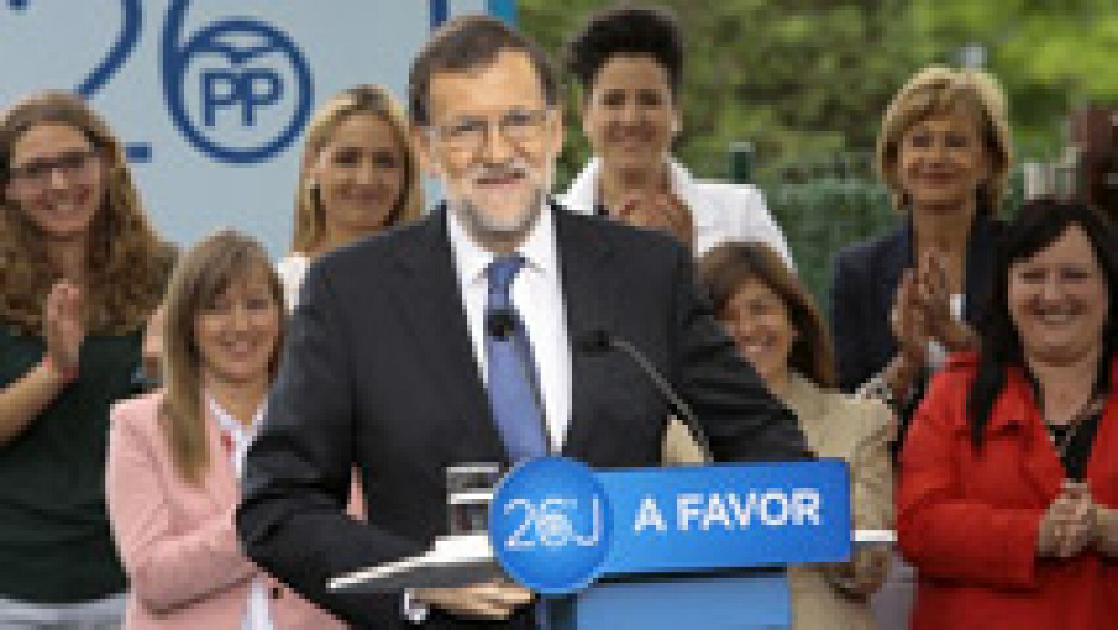 Telediario 1: Rajoy apela al voto útil al PP para captar votos de Ciudadanos que se pierden | RTVE Play