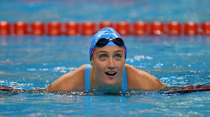 Telediario 1 - Mireia Belmonte quita hierro a su incidente con Erika Villaécija