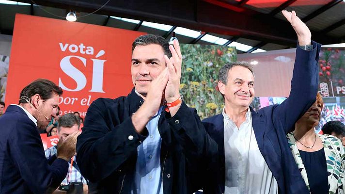 Telediario 1 - Zapatero agradece a Iglesias sus "palabras amables" y las interpreta como un reconocimiento al PSOE