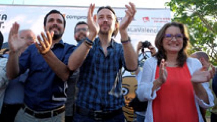 Telediario 1 - Iglesias: "Solo hay un voto útil para ganar al PP, el voto a Unidos Podemos"