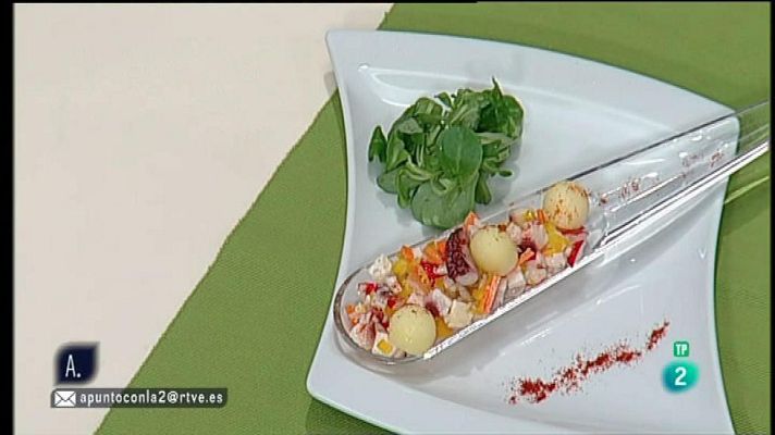 RTVE Cocina - Ensalada de pulpo y compota de plátano al romero