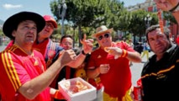 Telediario 1 - La afición se vuelca con la Roja antes del choque contra Croacia