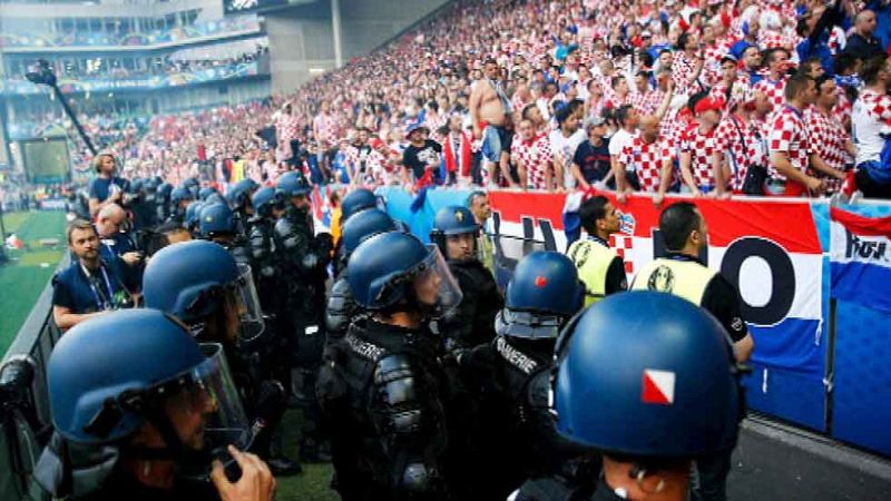 Seguridad m�xima para el encuentro entre Croacia y Espa�a