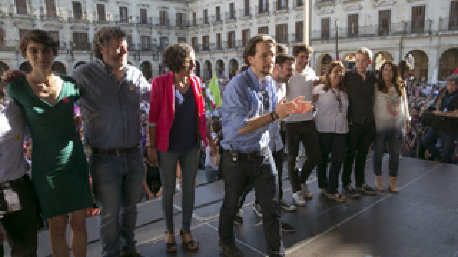 Telediario 1: Iglesias ha vuelto a insistir en el "derecho a decidir" en España | RTVE Play