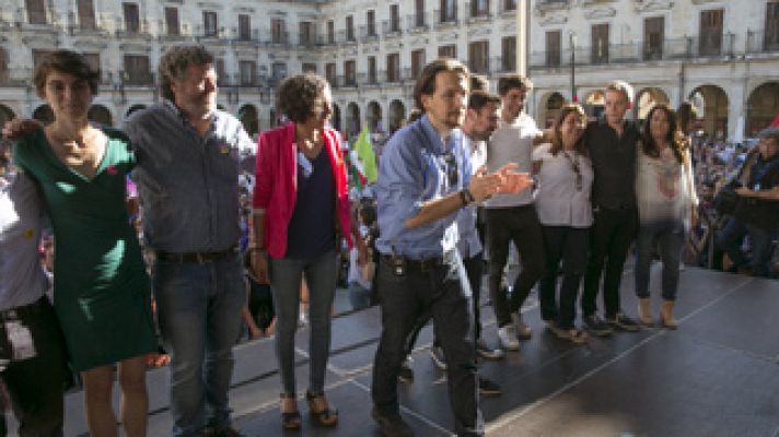 Telediario 1 - Iglesias ha vuelto a insistir en el "derecho a decidir" en España