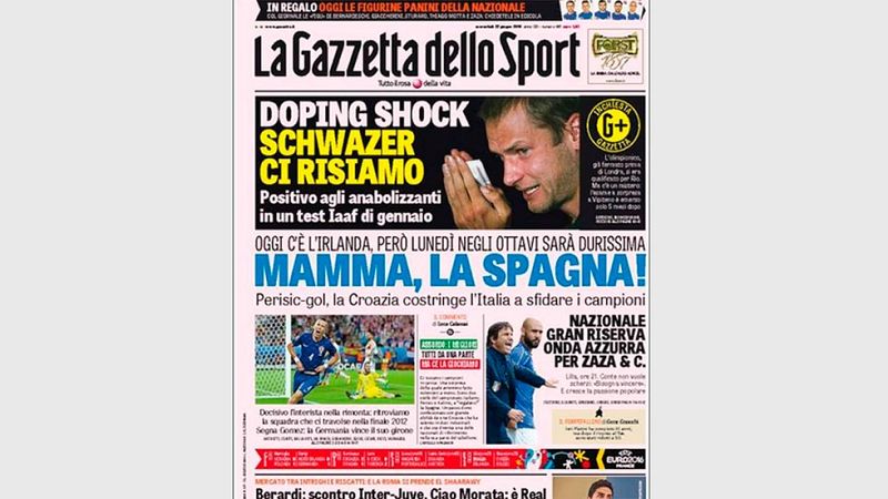 Espa�a perdi� ante Croacia (2-1) y ahora tendr� que ir por el lado dif�cil del cuadro, donde se enfrentar� en octavos a Italia. La ''azzurra' tiene una mezcla de miedo y ganas de 'vendetta', la Roja gan� la Euro 2012 con un 4-0 ante los italianos en la final.