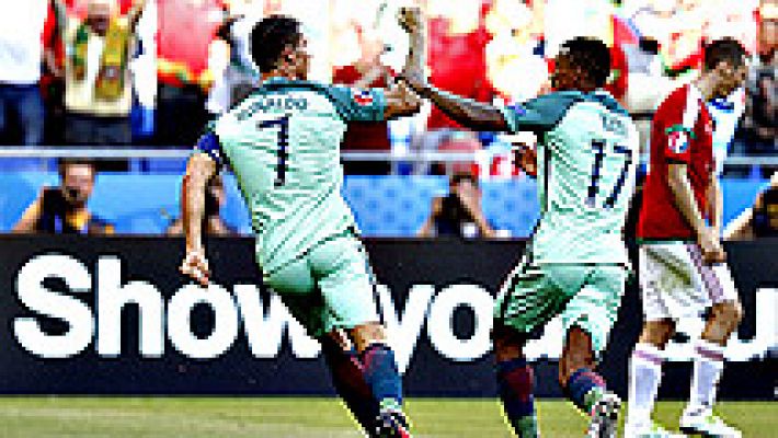 Telediario 1 - Cristiano Ronaldo mete a Portugal de puntillas en octavos