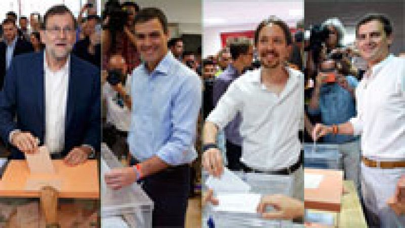 Los principales líderes políticos depositan su voto y llaman a la participación