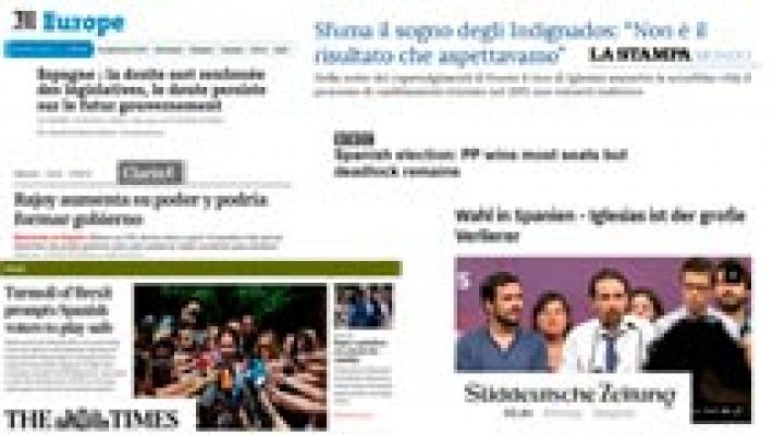 Telediario 1 - La prensa internacional recoge el triunfo del PP y las dificultades para formar gobierno