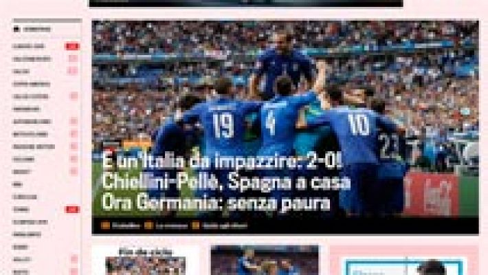 Así ve la prensa digital la derrota de España ante Italia