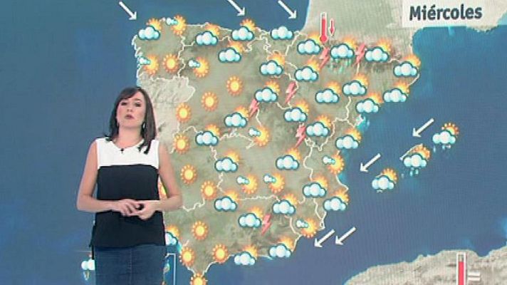 El tiempo - Chubascos en los Pirineos y subida de temperaturas