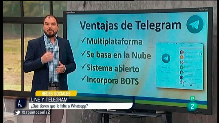 A punto con La 2 - Redes sociales - Telegram y Line