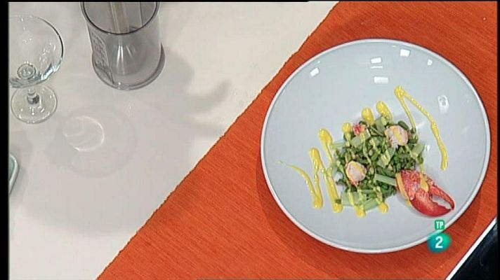 RTVE Cocina - Ensalada de legumbres frescas con bogavante