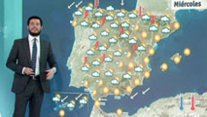 Cielos nubosos y temperaturas en el norte peninsular con pocos cambios en las temperaturas