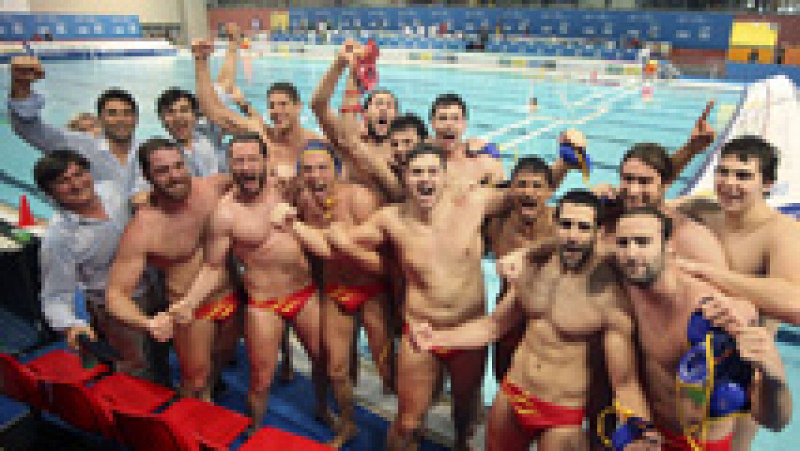 Telediario 1: La selección española de waterpolo masculino ultima su preparación para Río. | RTVE Play