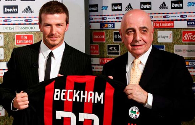 Beckham se presenta con el Milan