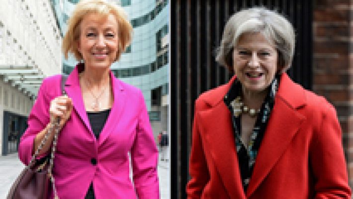 Telediario 1 - Andrea Leadsom (i) y Theresa May (d), aspirantes a suceder a Cameron en la dirección del partido conservador británico