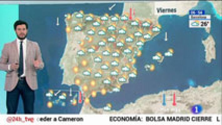 El tiempo - Tormentas en áreas montañosas y del interior peninsular con temperaturas en ascenso en el Mediterráneo