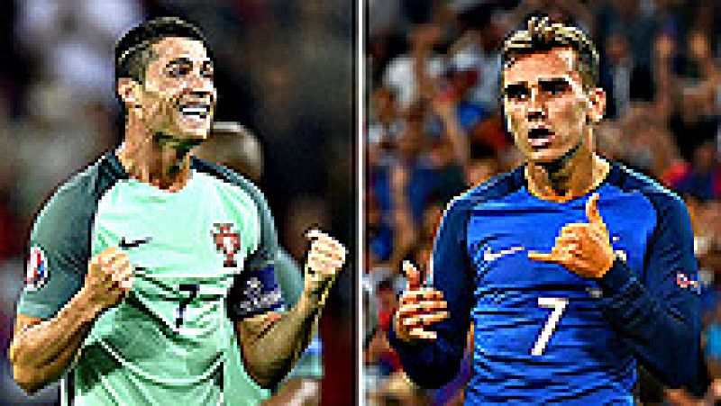Portugal y Francia disputan este domingo la final de la decimoquinta edición de la Eurocopa, con Cristiano Ronaldo y Antoine Griezmann como grandes reclamos y el premio de un título que abre la puerta a un cambio de ciclo en el fútbol europeo.