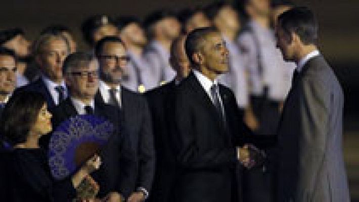 Barack Obama llega a Torrejón de Ardoz en su primera visita oficial a España