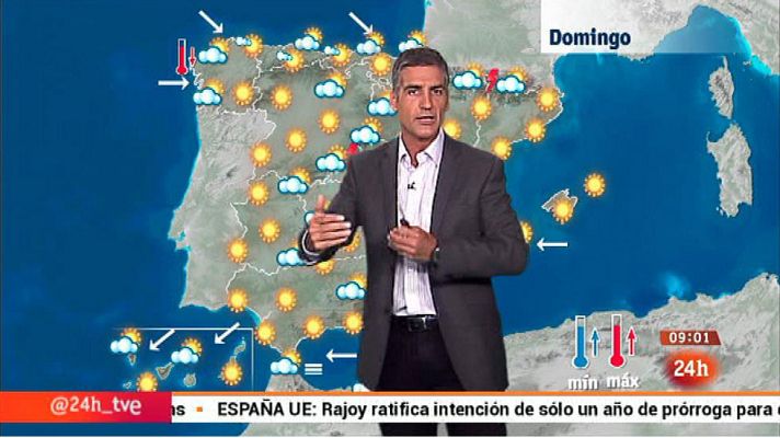 El tiempo - Intervalos nubosos en el norte de Galicia y de Asturias