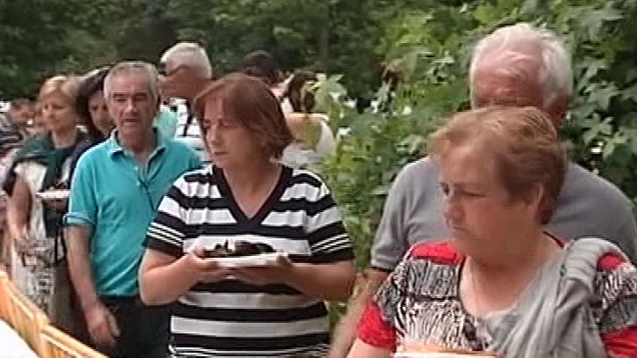 España Directo - Colas en Lérez para celebrar San Benito